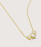 BUCKLEY LUXE - GOLD BEZEL SET OVAL TRILOGY NECKLACE