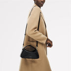 De Beauvoir Leather Small Ziptop Grab Bag in Black - 112302