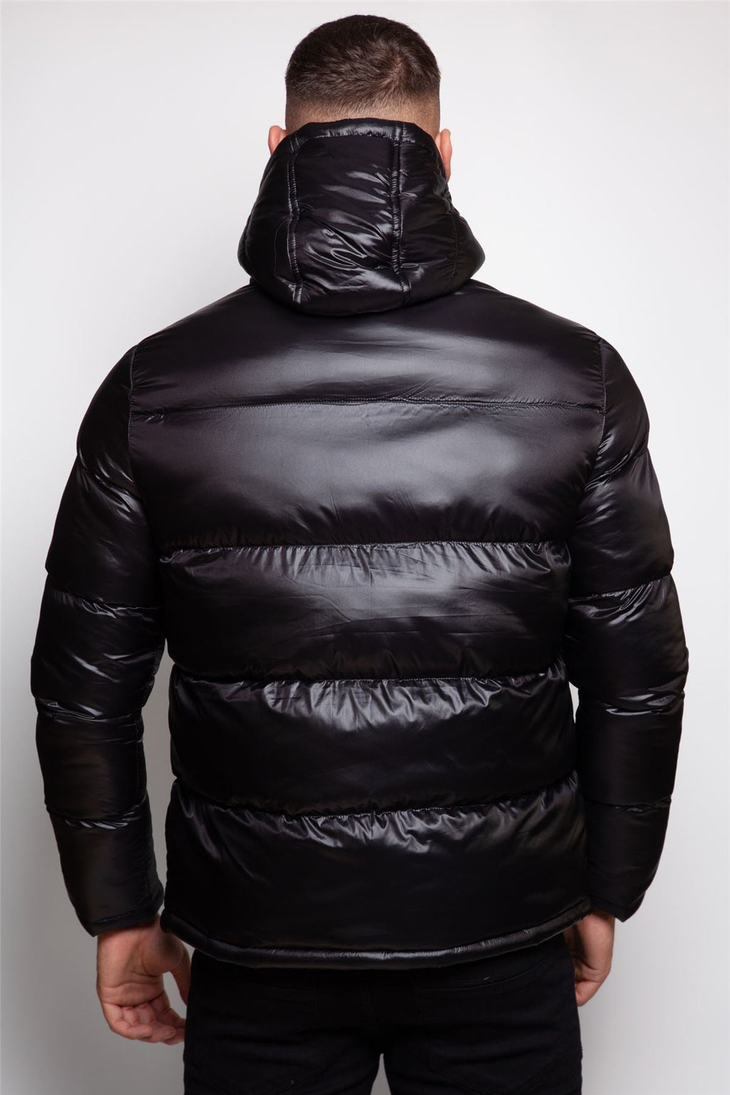Shiny Hooded Puffer Coat