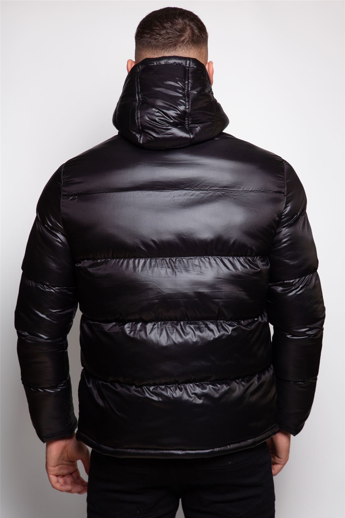 Shiny Hooded Puffer Coat