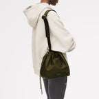 Eden Row Fabric Small Open Top Cross Body Bag in Khaki - 112323