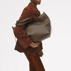 The Delphine Extra Large Open Top Tote Coffee - 113045