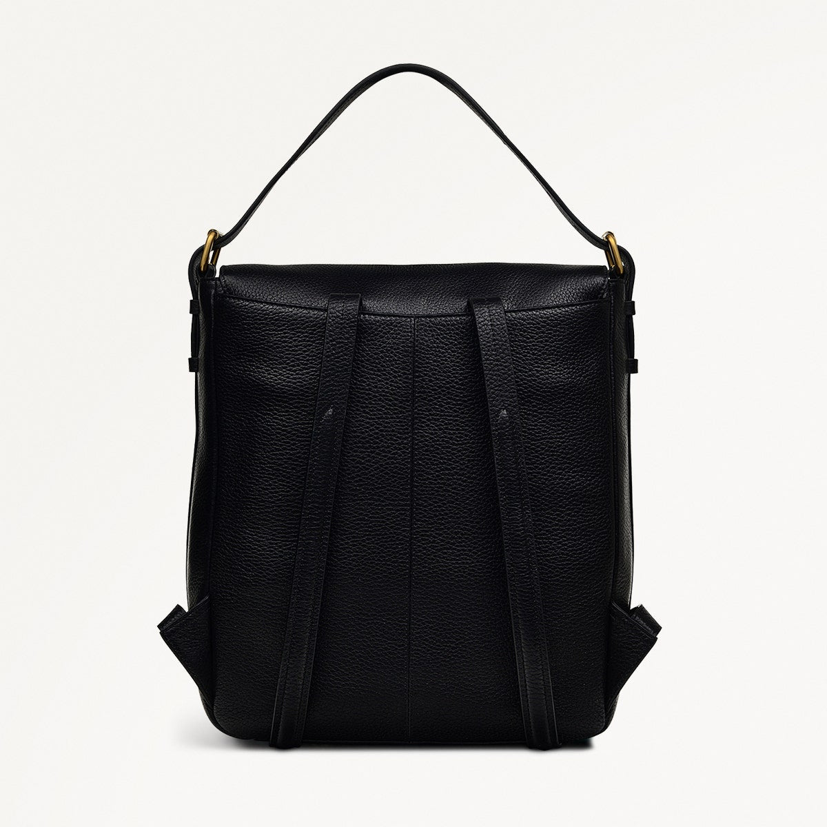 Grafton Street Medium Flapover Backpack Black - H2001001