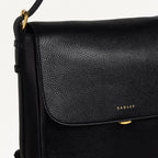 Grafton Street Medium Flapover Backpack Black - H2001001