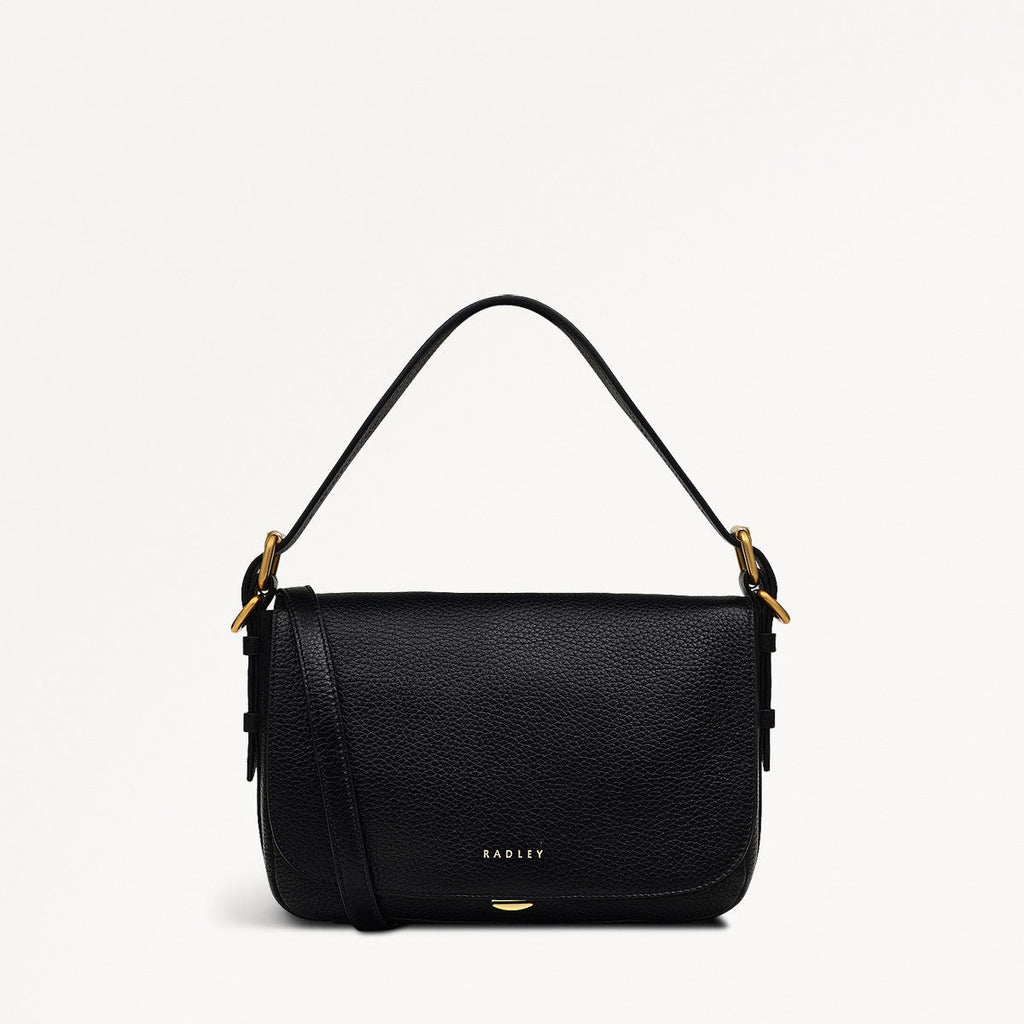Grafton Street Small Flapover Crossbody Black - H2004001