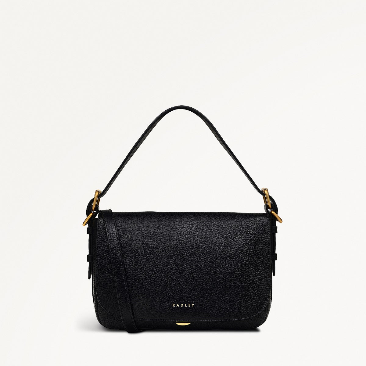 Grafton Street Small Flapover Crossbody Black - H2004001