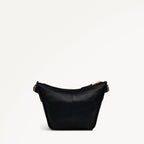 Oak Street Leather Small Ziptop Crossbody Bag in Black - H2065001