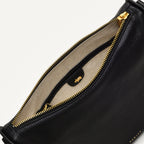 Oak Street Leather Small Ziptop Crossbody Bag in Black - H2065001