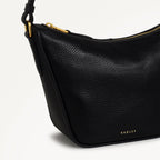 Oak Street Leather Small Ziptop Crossbody Bag in Black - H2065001