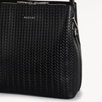 Dukes Place - Weave Medium Compartment Crossbody Black - H2125001