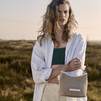 Bathurst Mews Leather Small Open Top Grab Bag in Natural - 111377